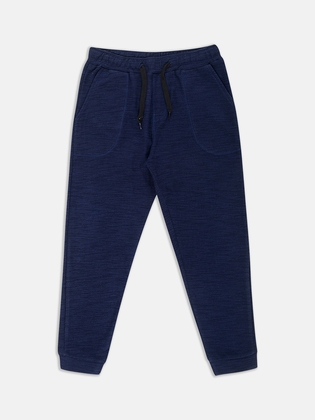 

Instafab Boys Navy Blue Solid Cotton Joggers