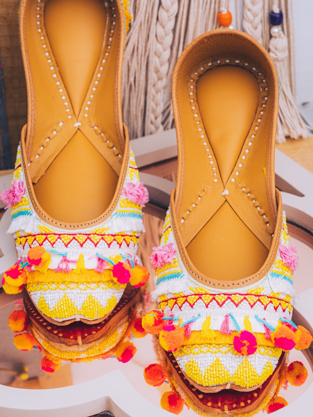 

NR By Nidhi Rathi Women Multicoloured Mojaris Flats, Multi