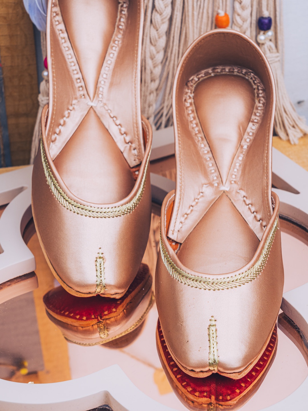 

NR By Nidhi Rathi Women Gold-Toned Ballerinas Flats