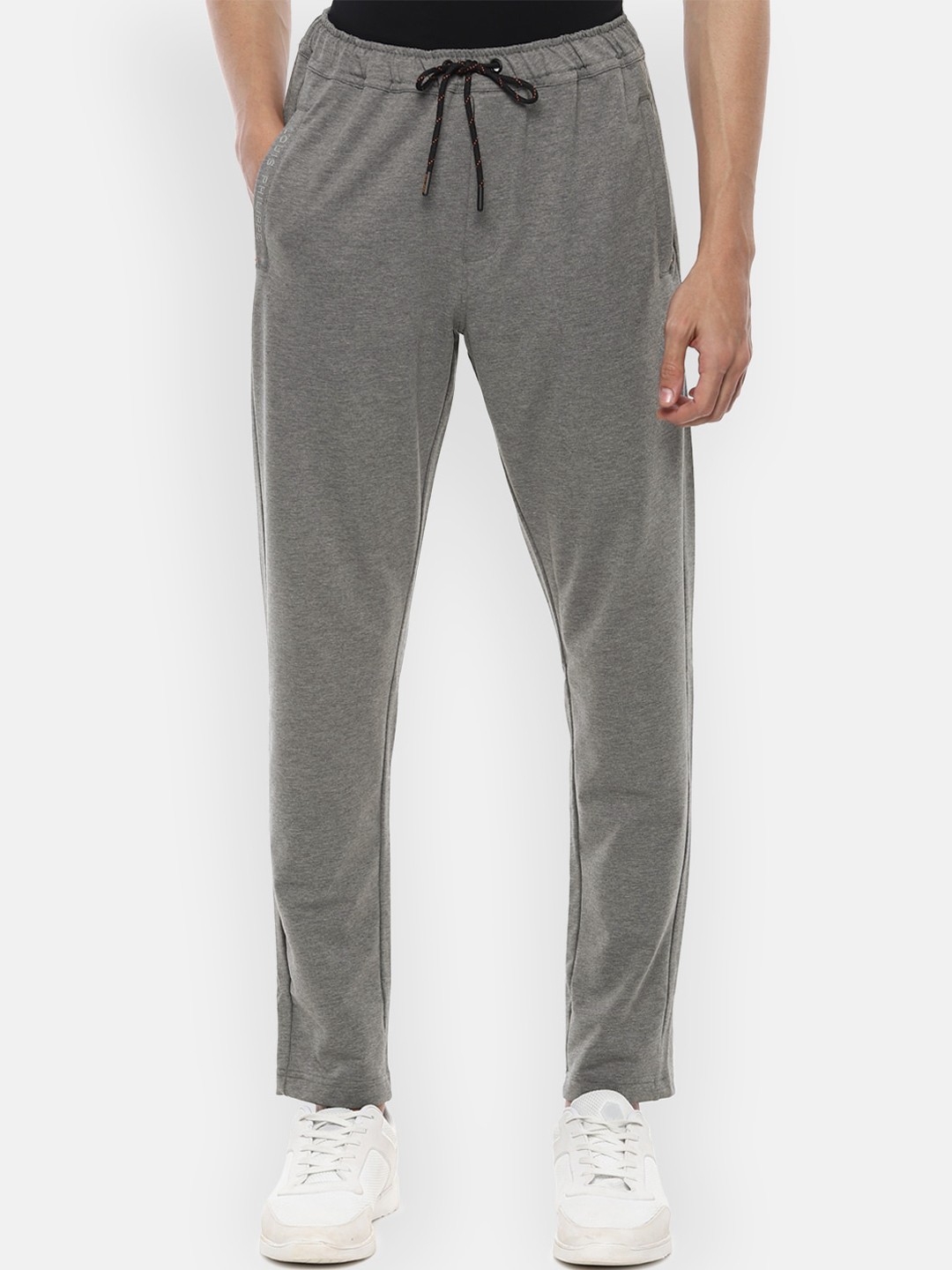 

Louis Philippe ATHPLAY Men Grey Solid Slim-Fit Track Pants
