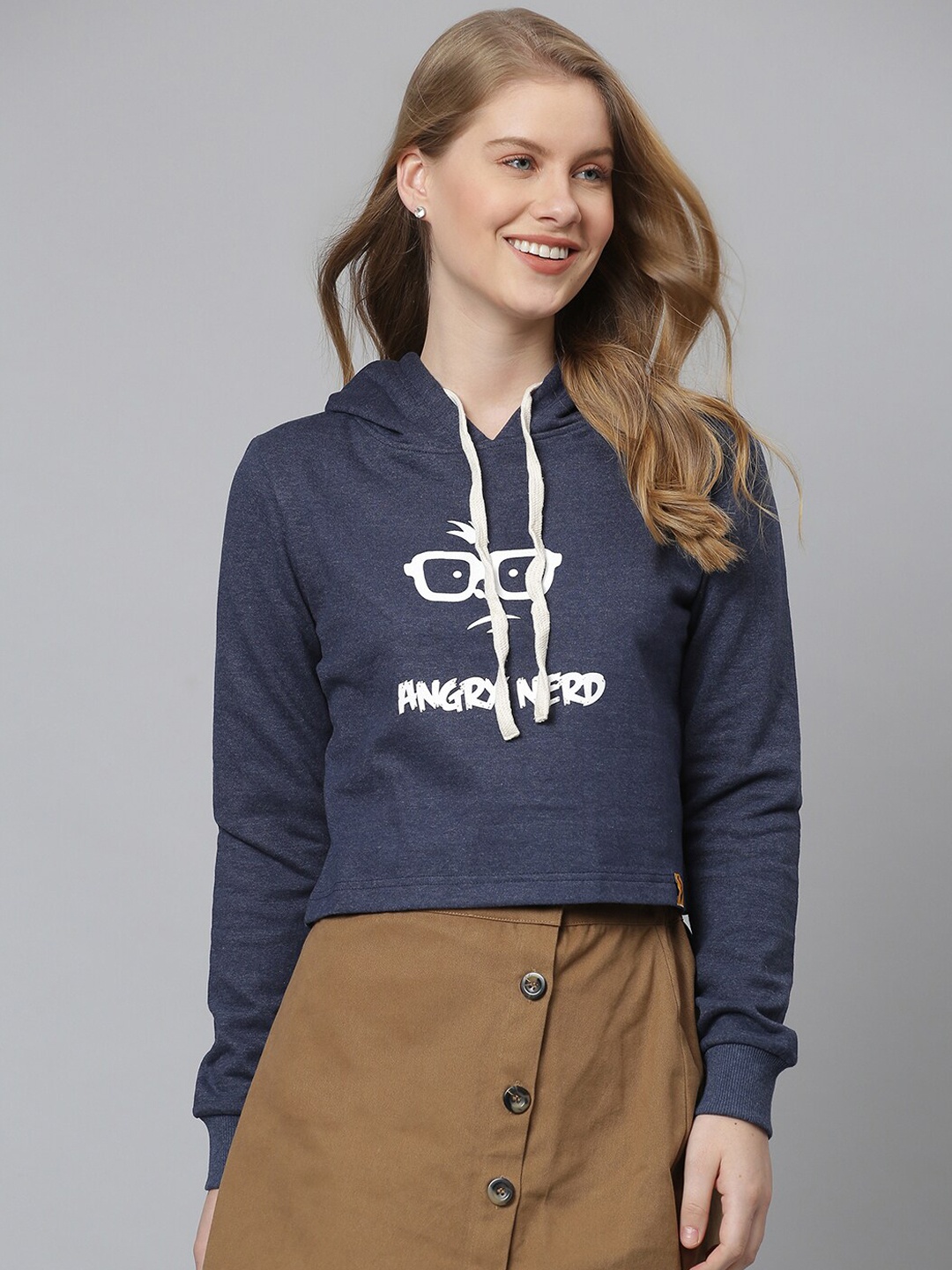 

Campus Sutra Women Blue Printed Sweatshirt