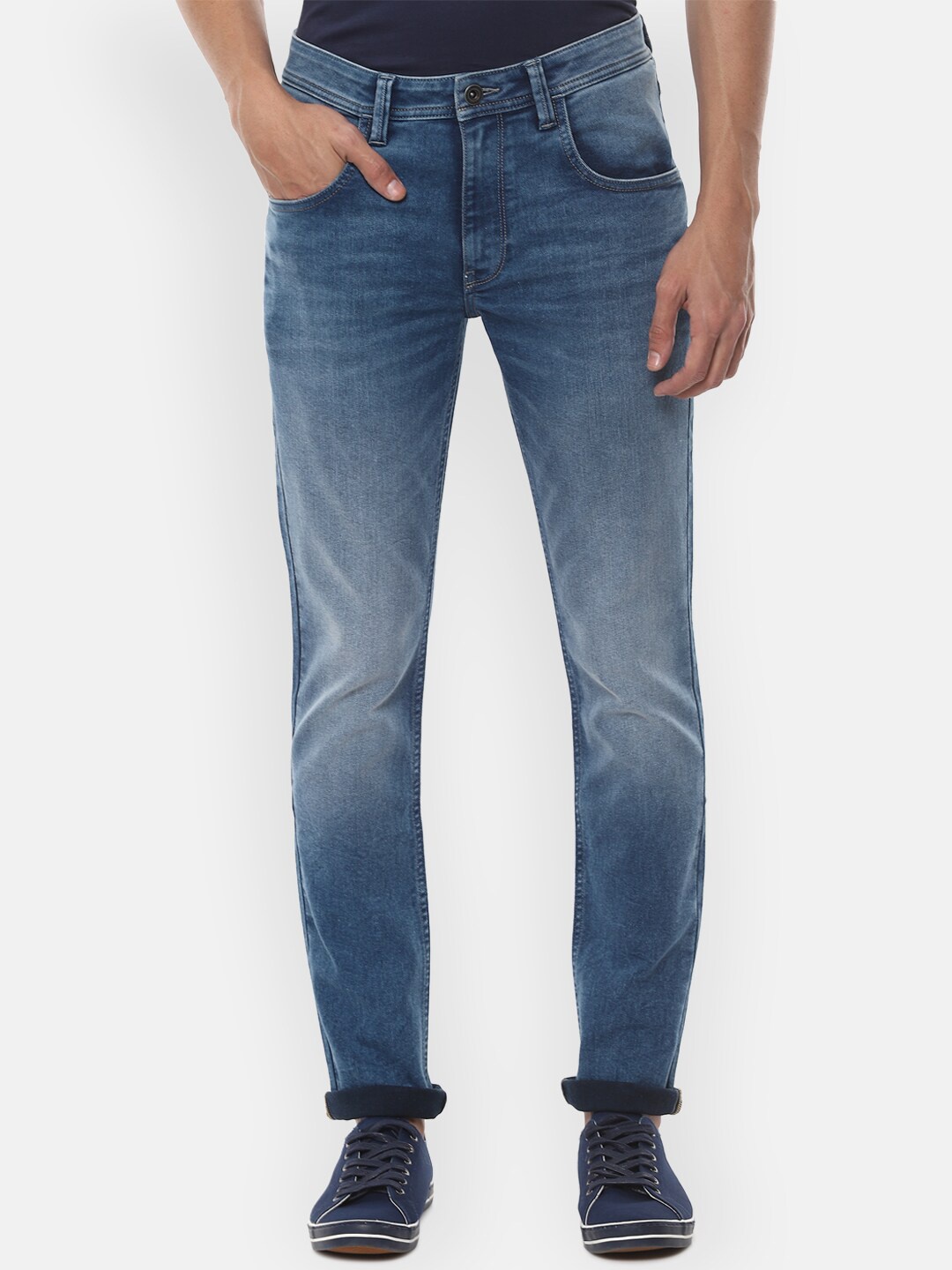 

VAN HEUSEN DENIM LABS Men Blue Skinny Fit Heavy Fade Jeans