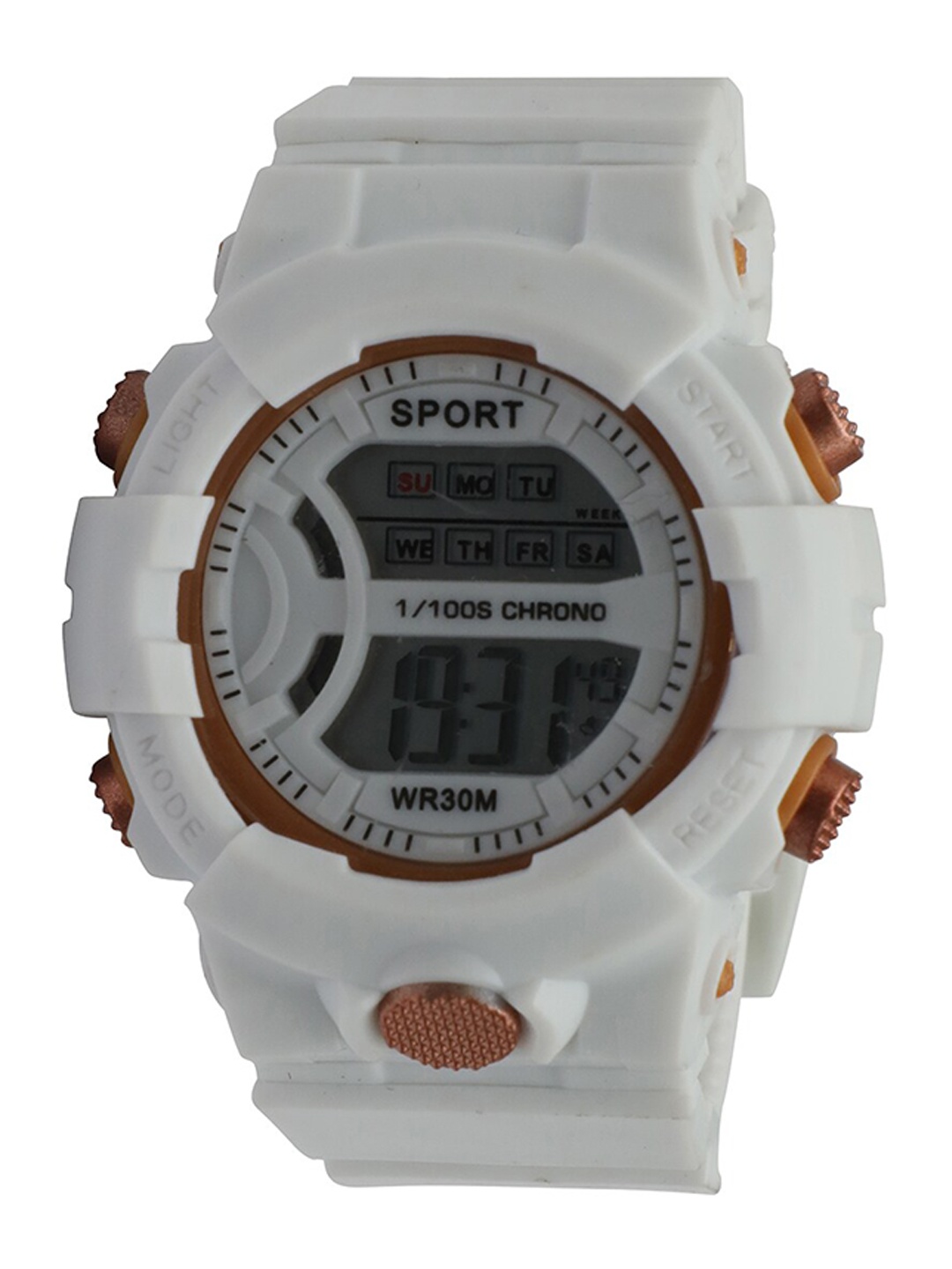 

Spiky Unisex Kids White Textured Dial & Straps Digital Multi Function Watch