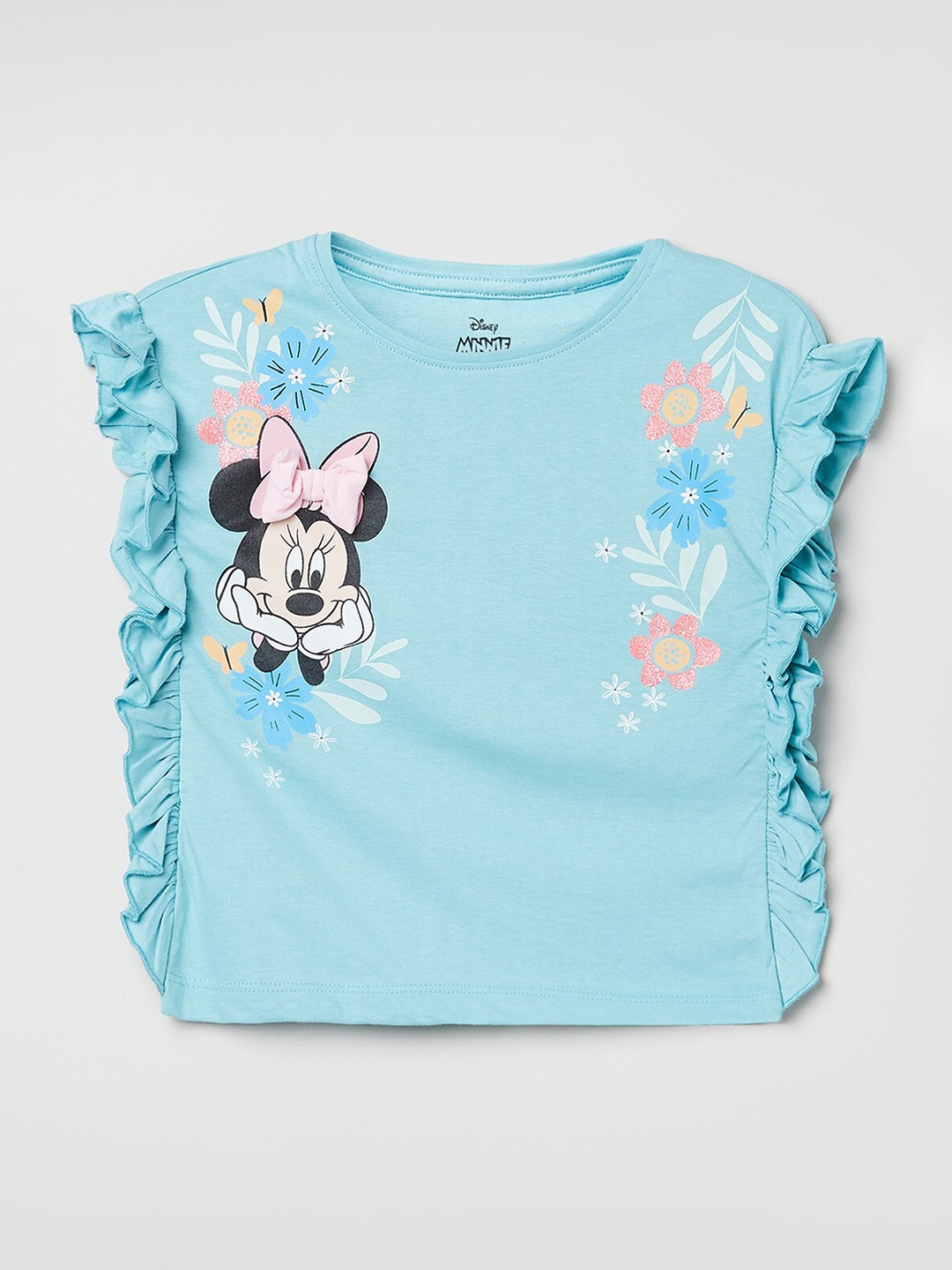 

max Blue Floral Regular Top