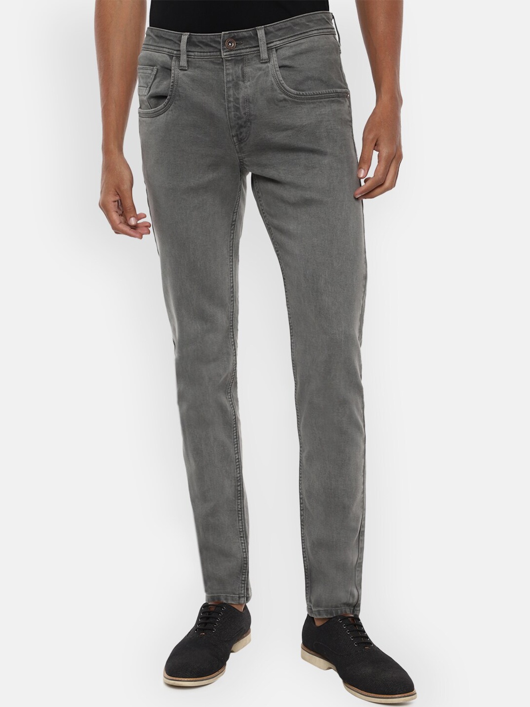 

VAN HEUSEN DENIM LABS Men Grey Slim Fit Jeans