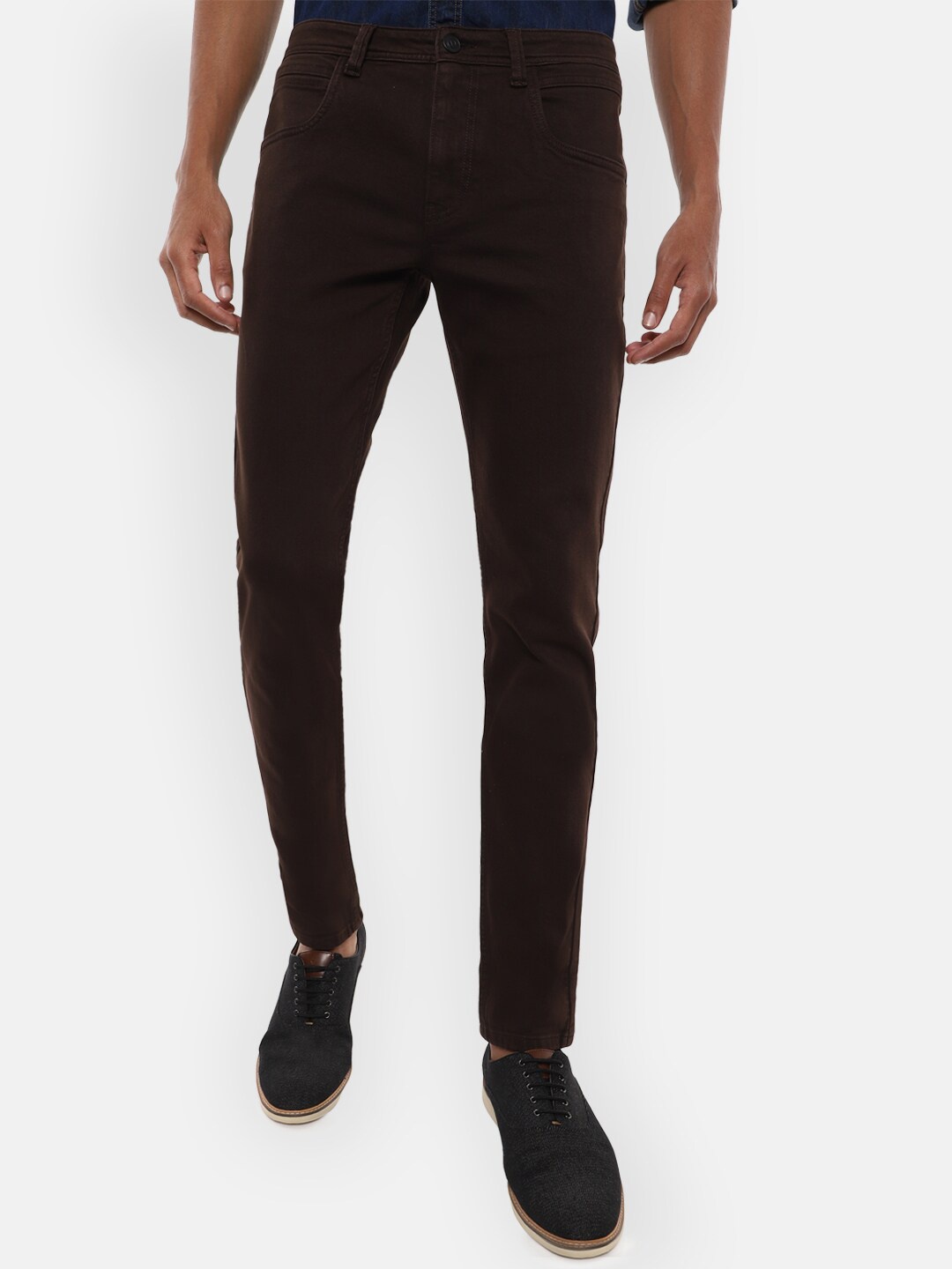 

VAN HEUSEN DENIM LABS Men Brown Skinny Fit Jeans