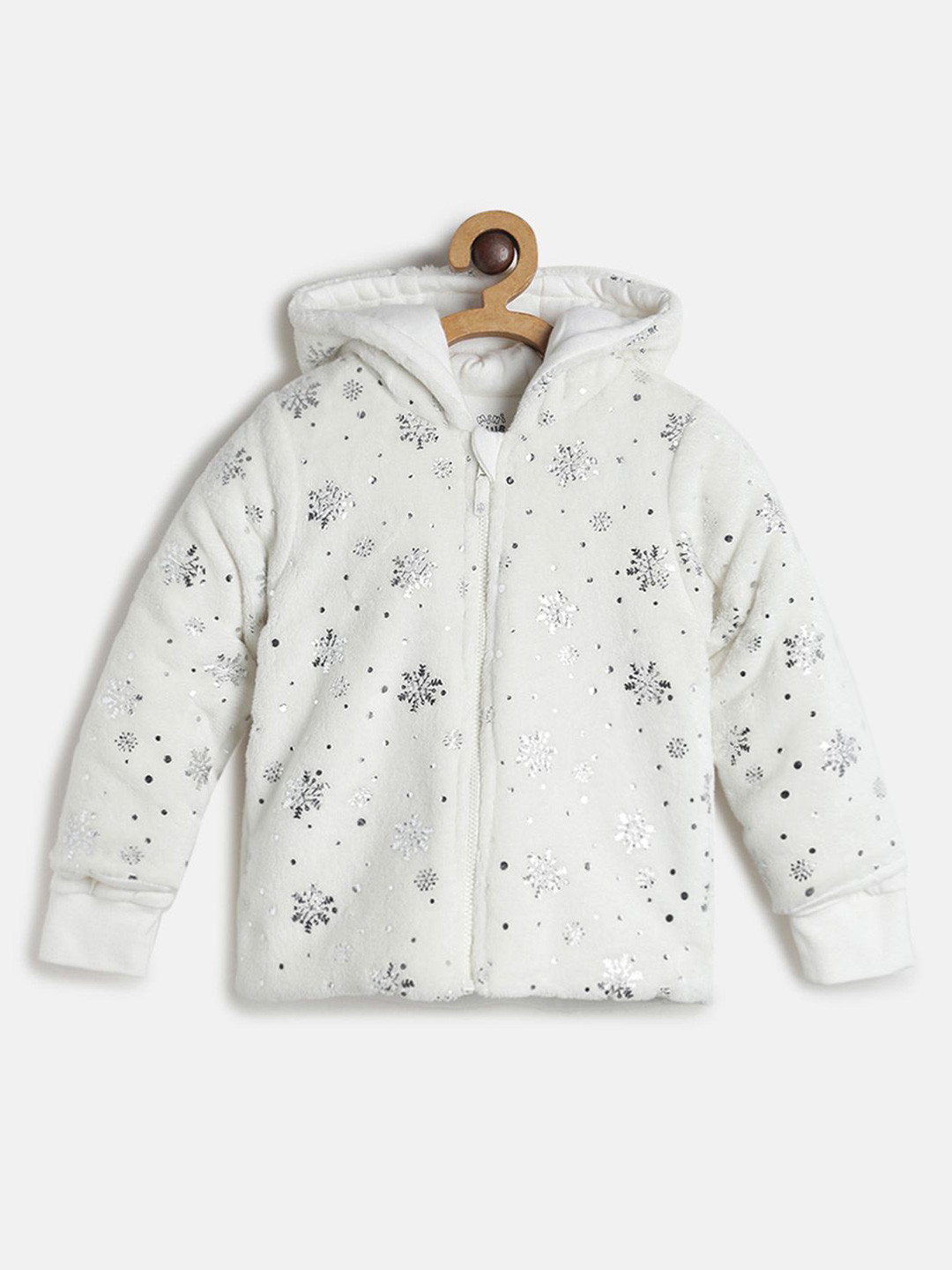 

MINI KLUB Girls Conversational Printed Lightweight Padded Jacket, White