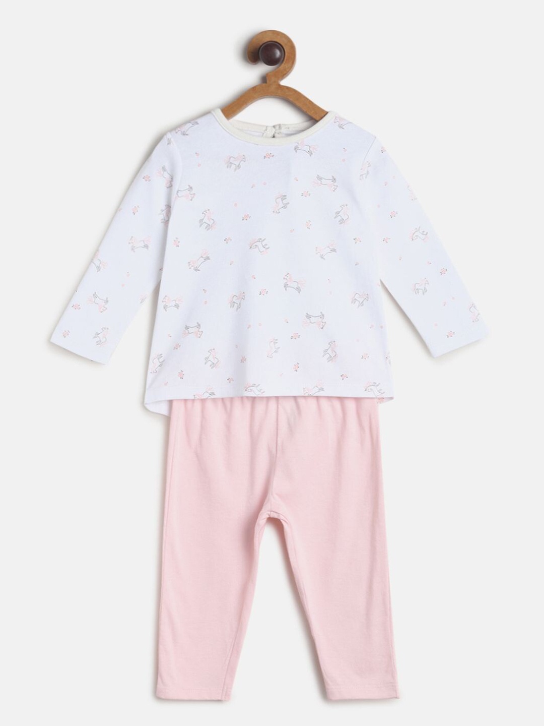 

MINI KLUB Girls Blue & Pink Printed T-shirt with Pyjamas