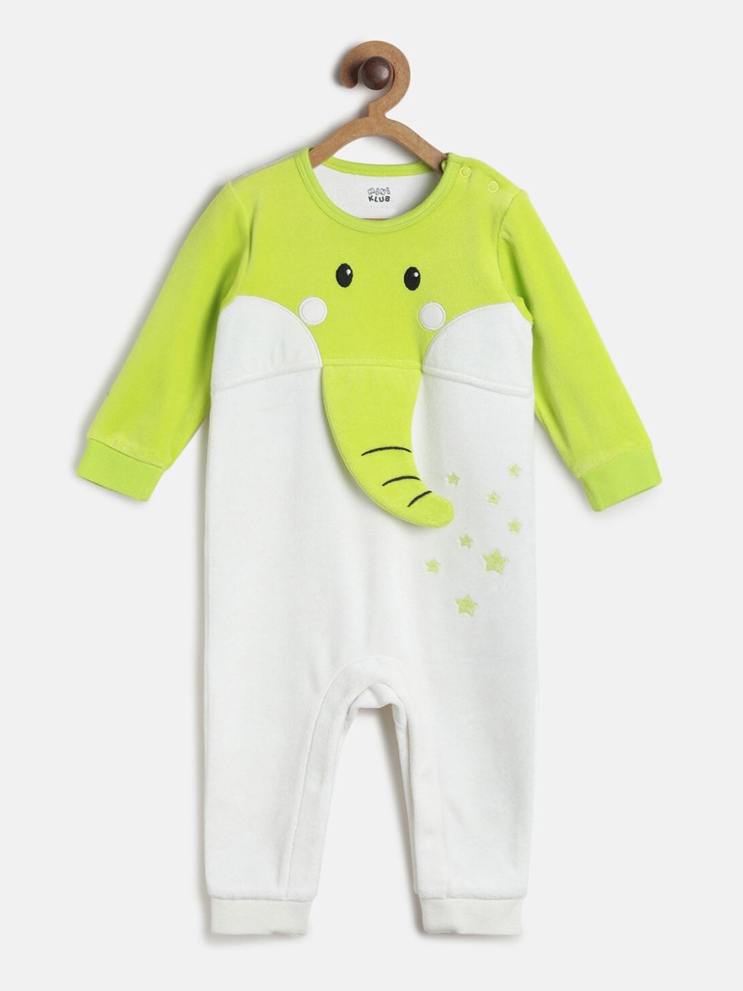 

MINI KLUB Infant Boys Green & White Printed Romper