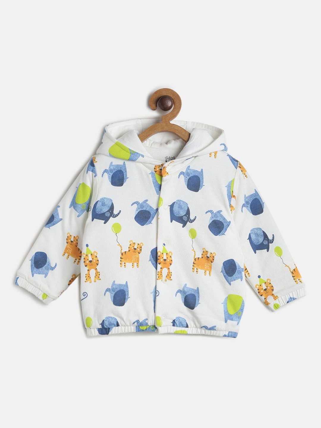

MINI KLUB Boys White Blue Lightweight Open Front Jacket