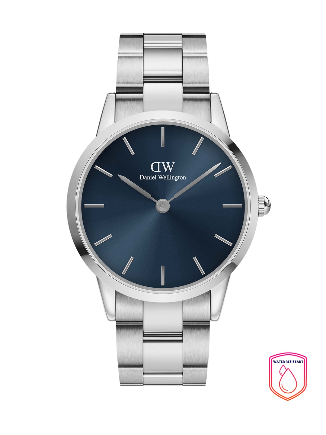 

Daniel Wellington Iconic Link Artic Men Dial Blue 40mm Round Analogue Watch - DW00100448, Silver