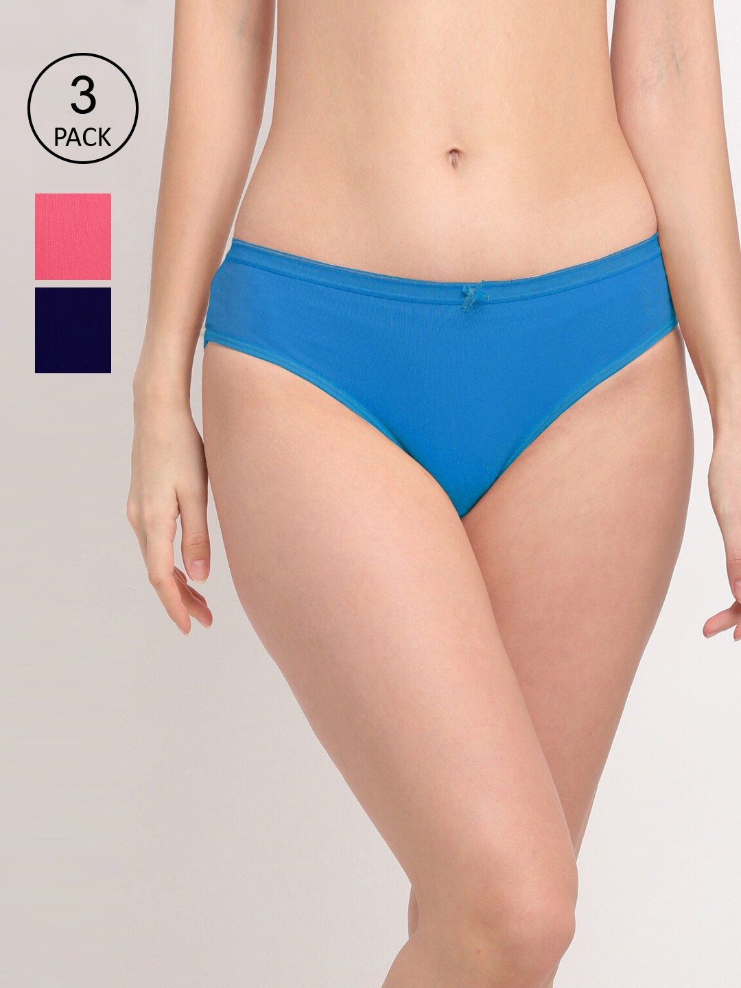 

EROTISSCH Women Pack Of 3 Bikini Briefs, Blue
