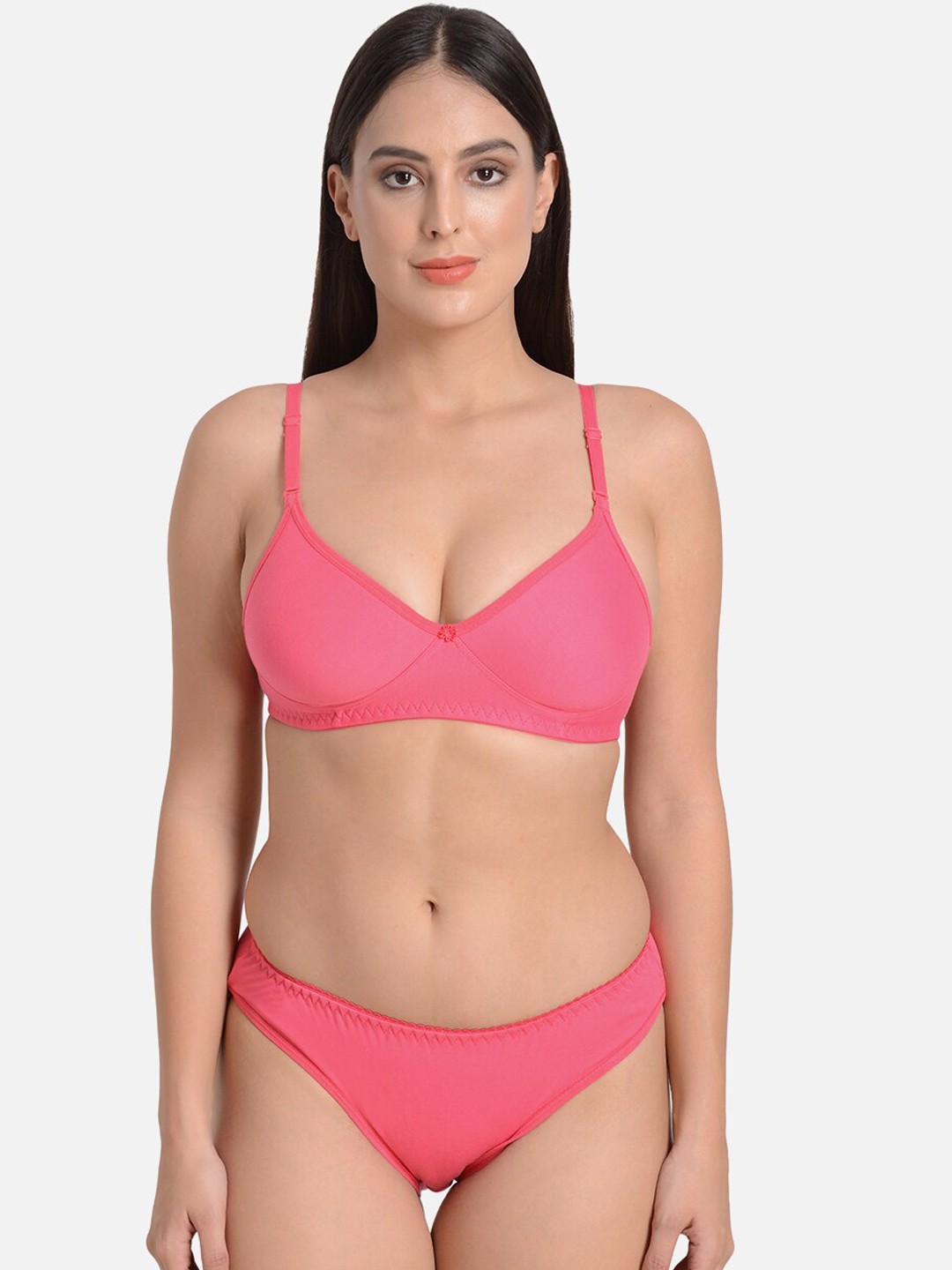 

mod & shy Women Pink Solid Lingerie Set MS149A