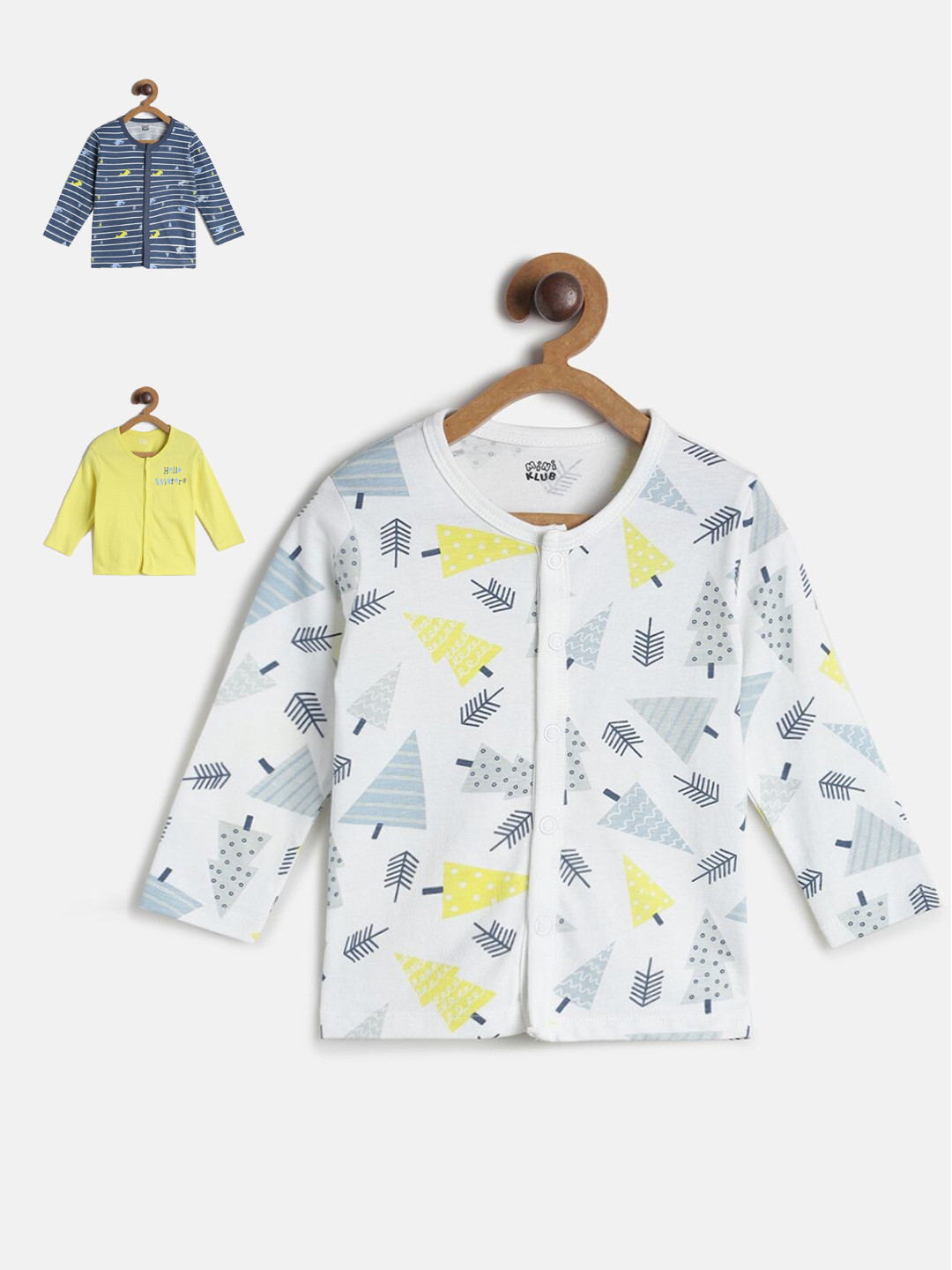 

MINI KLUB Infant Boys Pack of 3 Jhablas, Yellow