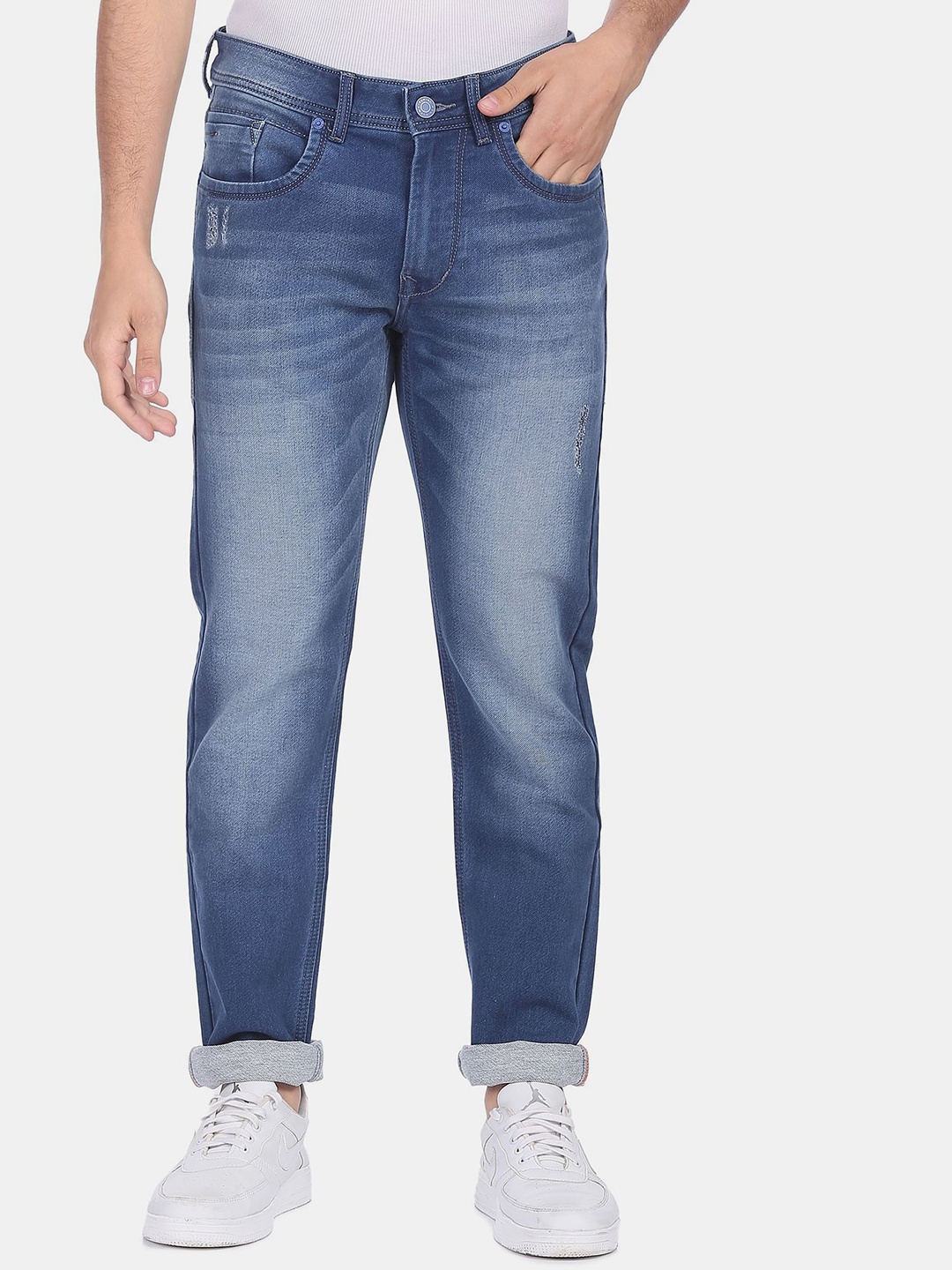 

Flying Machine Men Blue Slim Fit Heavy Fade Jeans
