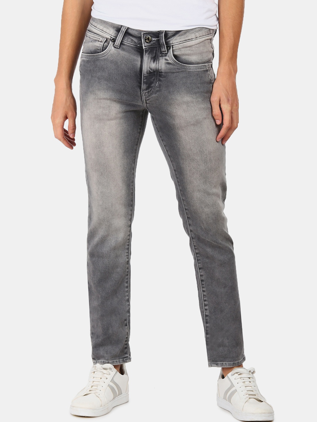 

Flying Machine Men Black Slim Fit Heavy Fade Jeans