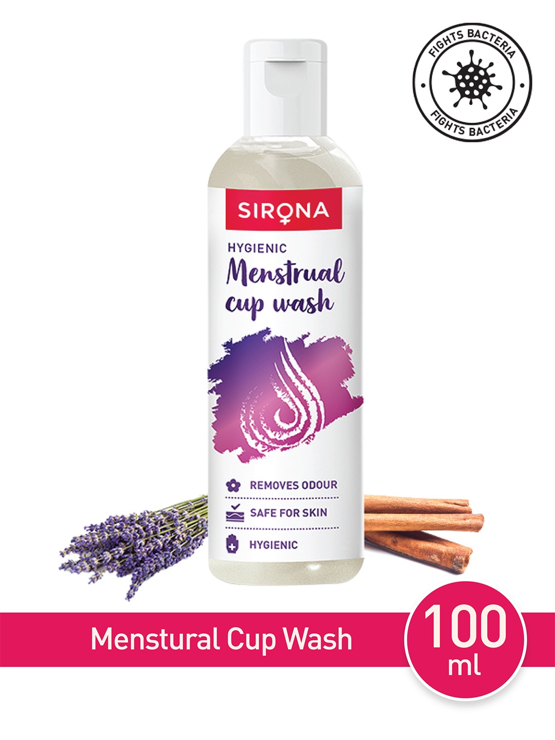 

Sirona Women Hygienic Menstrual Cup Wash - 100 ml, White