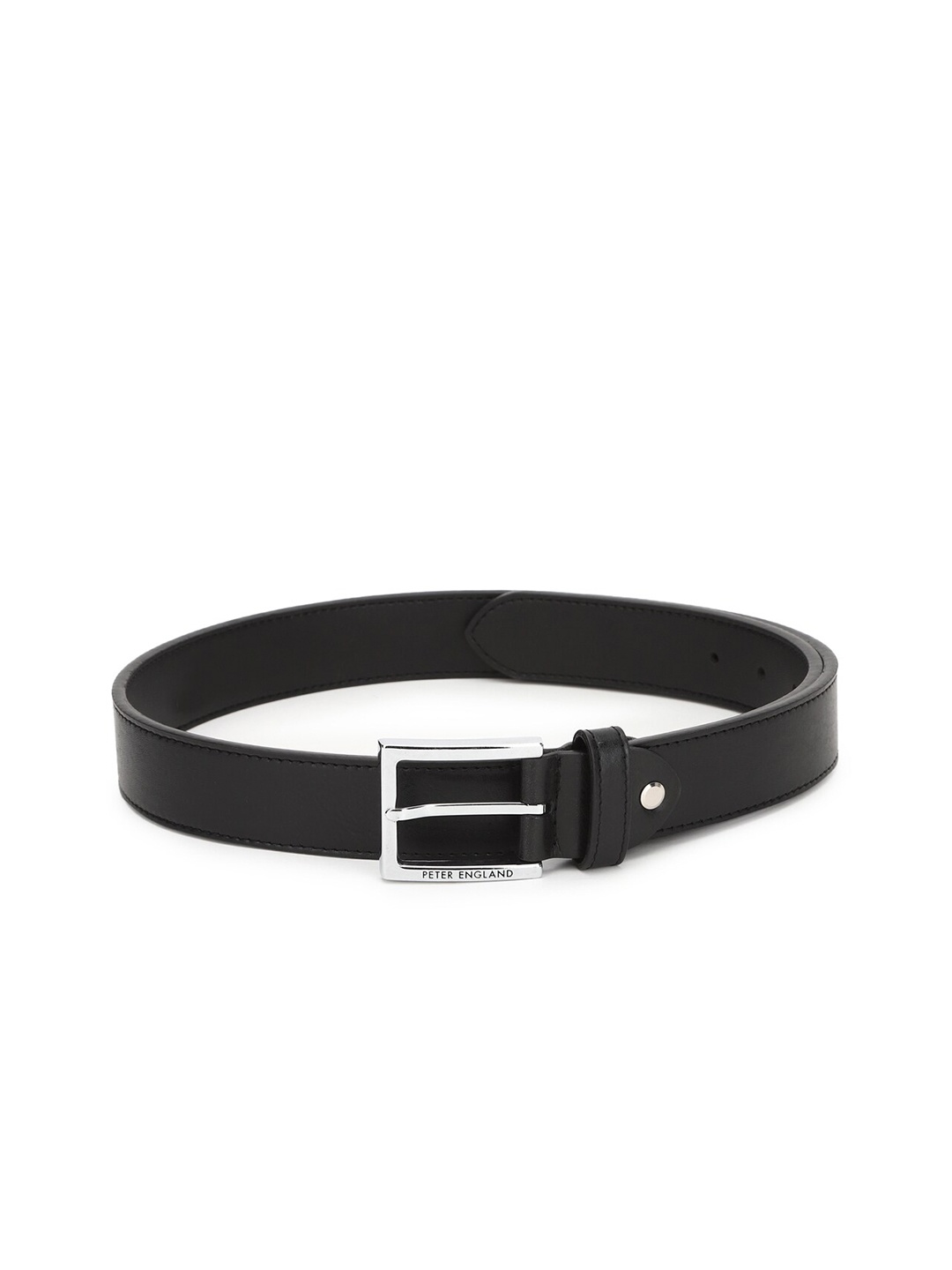 

Peter England Men Black Solid PU Casual Belt