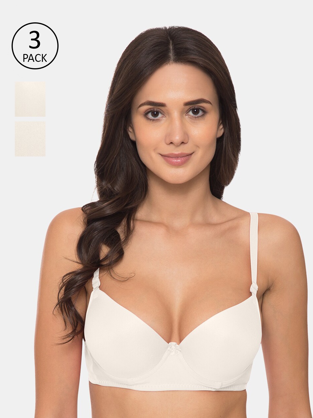 

Tweens Off White Set of 3 Underwired Heavily Padded T-shirt Bras