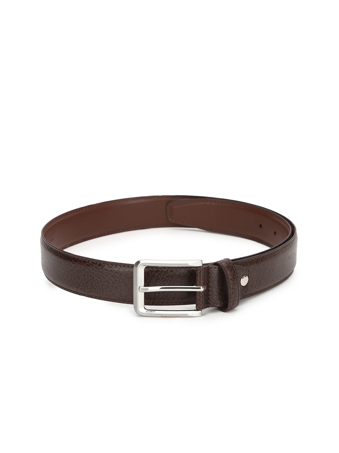 

Peter England Men Brown Textured PU Belt