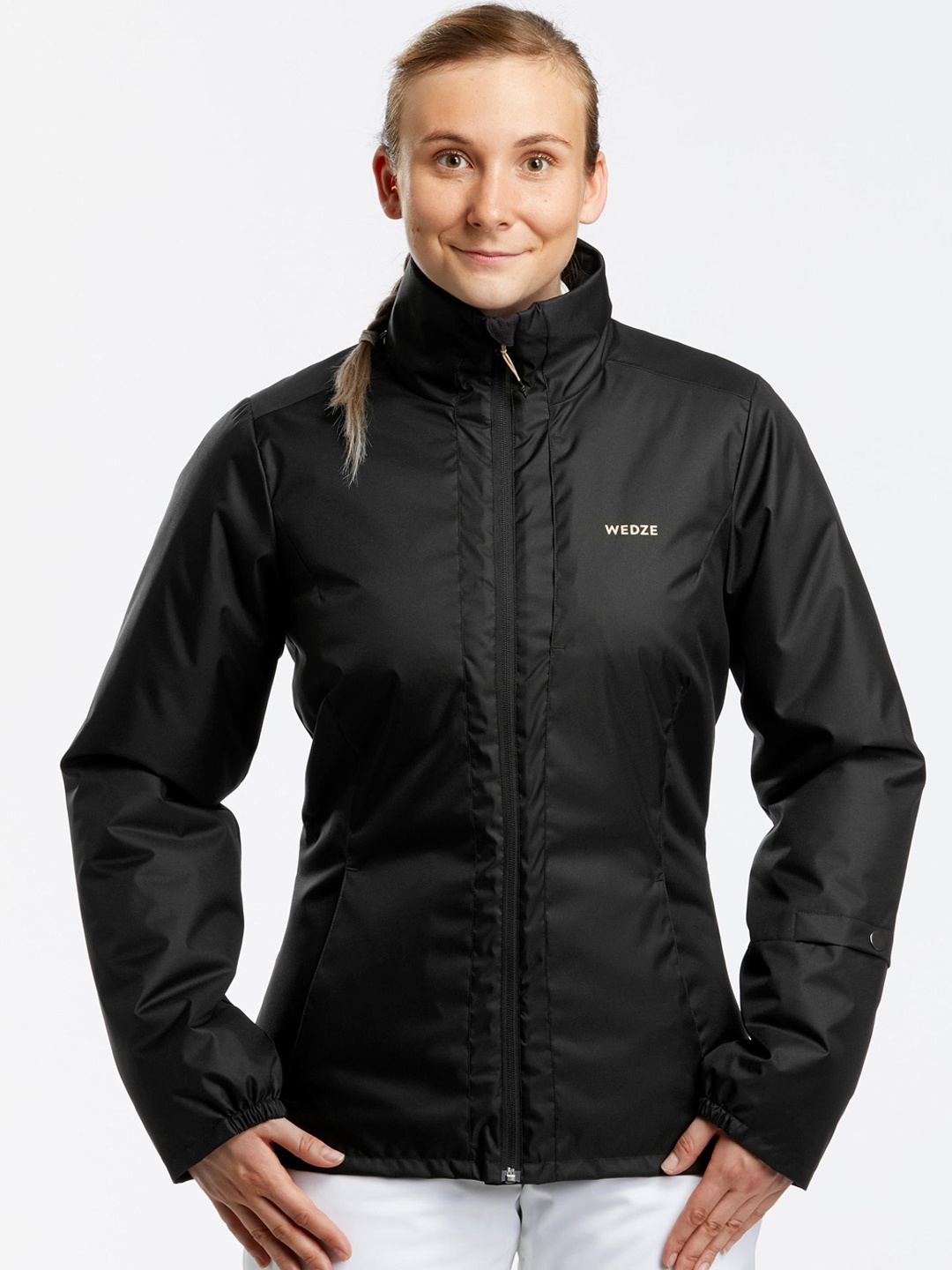 

WEDZE By Decathlon Women Black Water Resistant Outdoor Padded Jacket