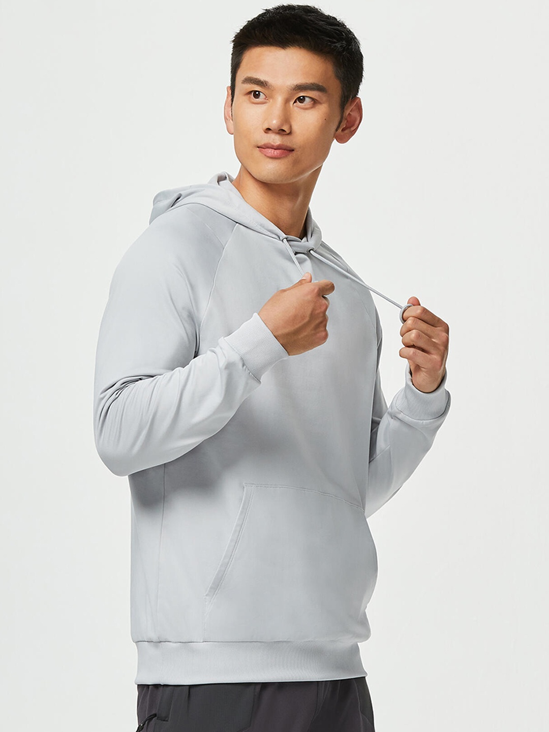 

Domyos By Decathlon Men Grey Hooded Training Sweatshirt