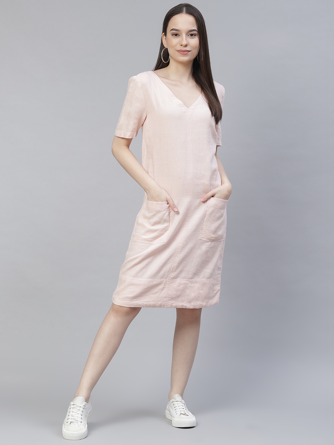 

Marks & Spencer Pink Linen T-shirt Dress