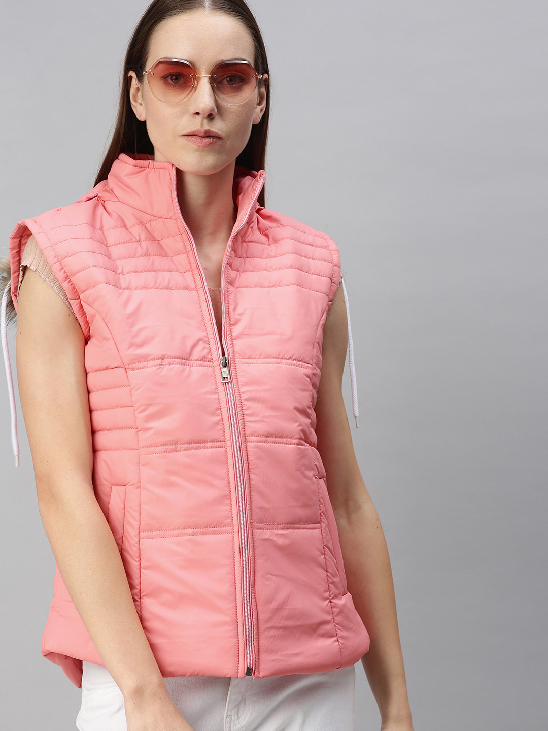 

VOXATI Women Pink Padded Jacket