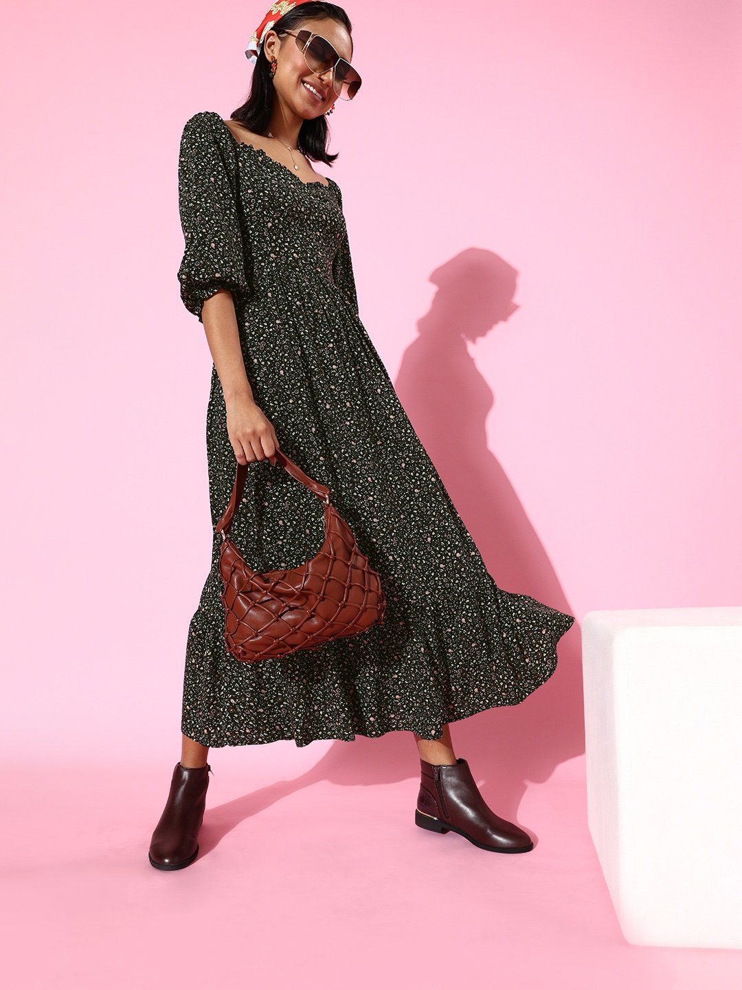 

Sera Women Stylish Black Ethnic Motifs Dress