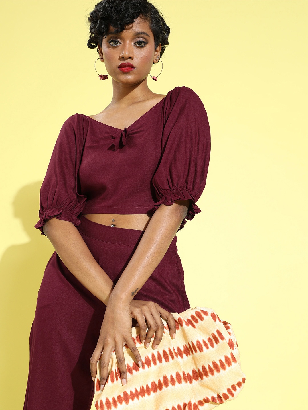 

Sera Women Deep Burgundy Sleek Jumpsuit
