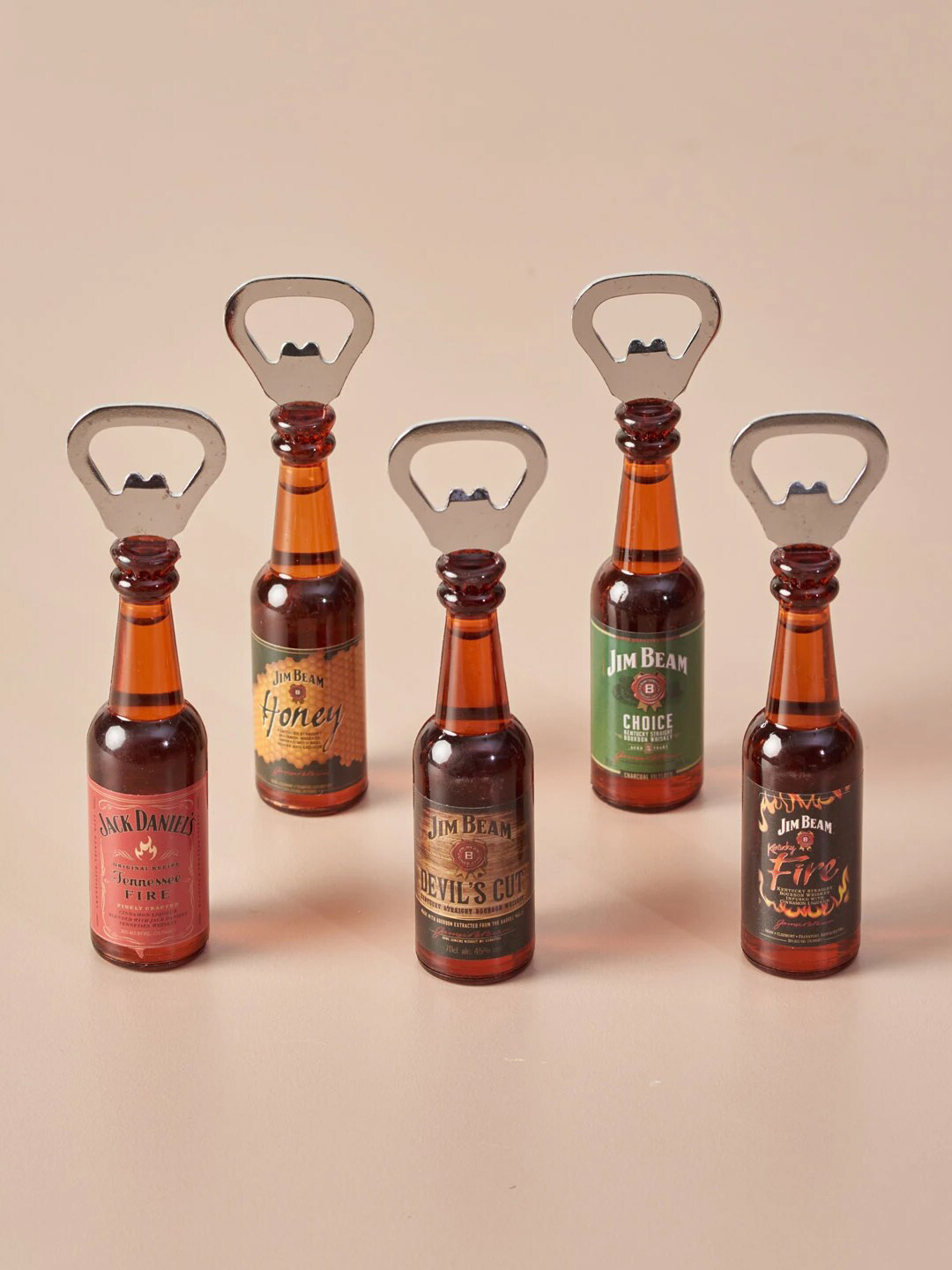 

THEDECORKART Set Of 5 Assorted Old School Bottle Fridge Magnets Cum Openers
