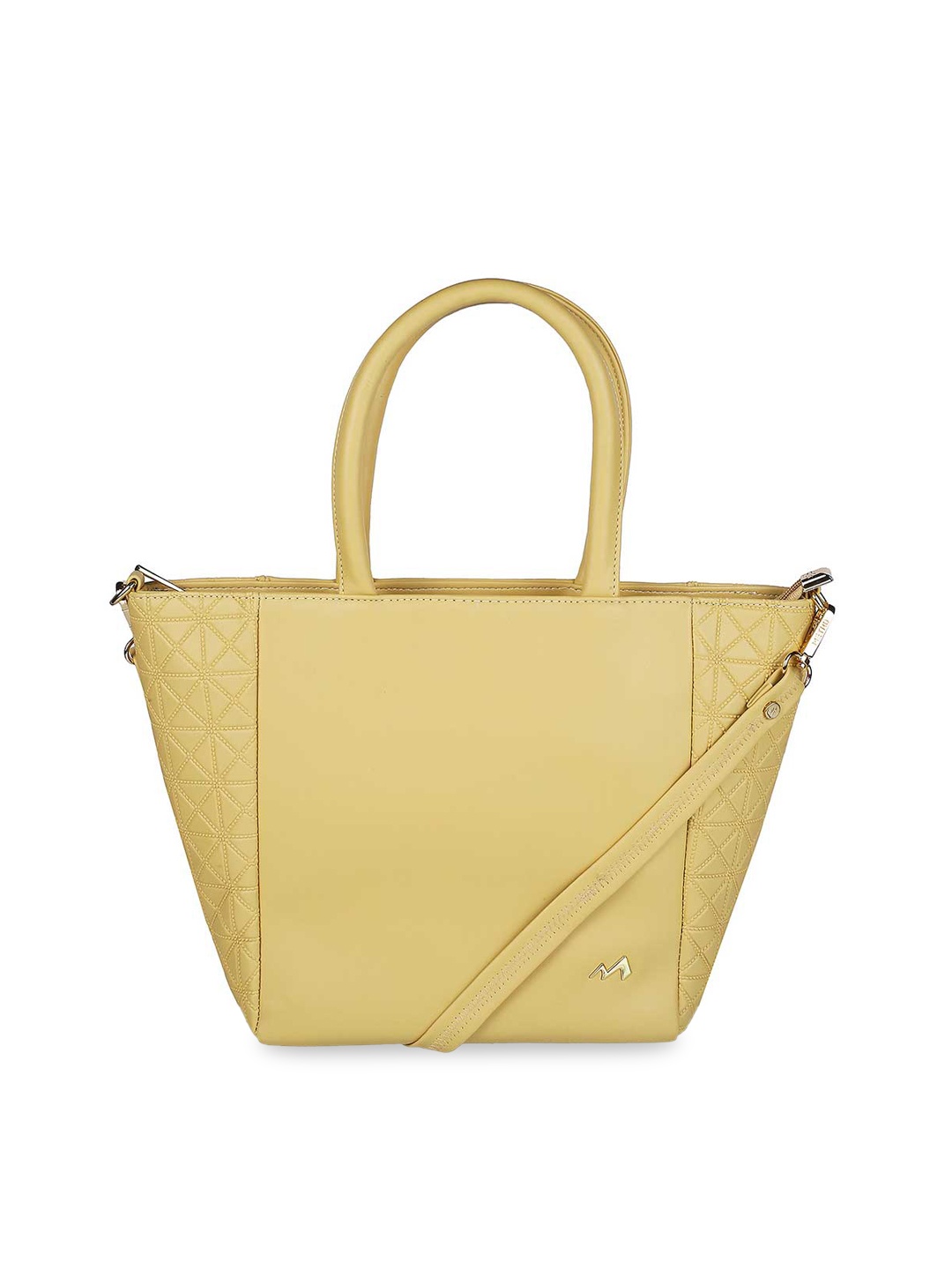 

Metro Women Yellow Textured PU Shopper Shoulder Bag