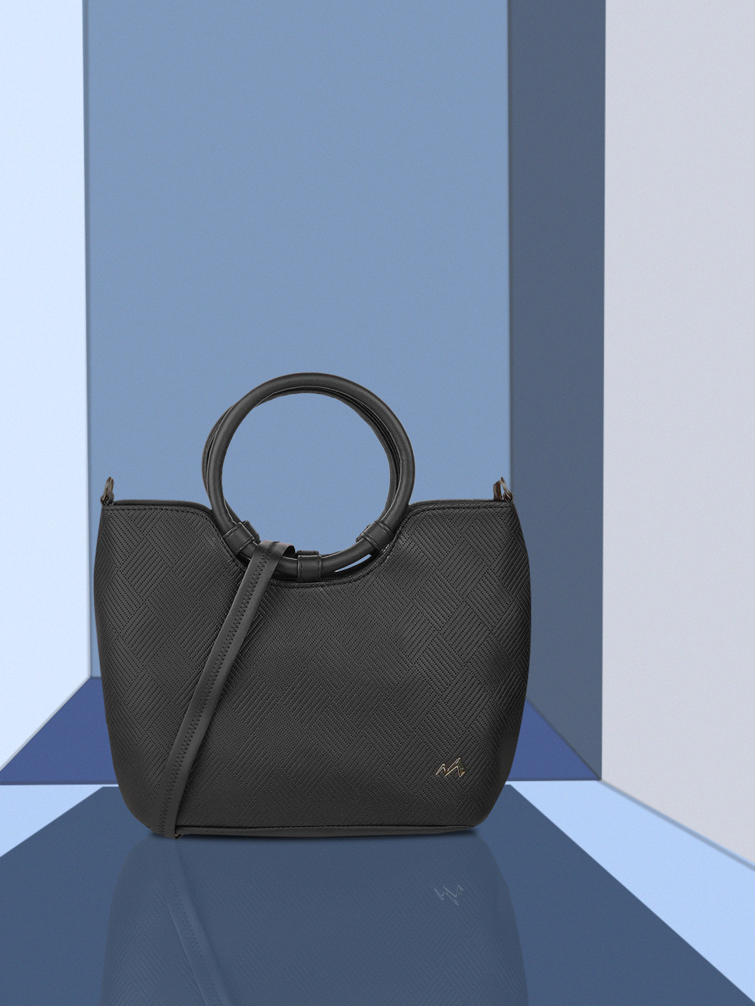 

Metro Black PU Structured Handheld Bag