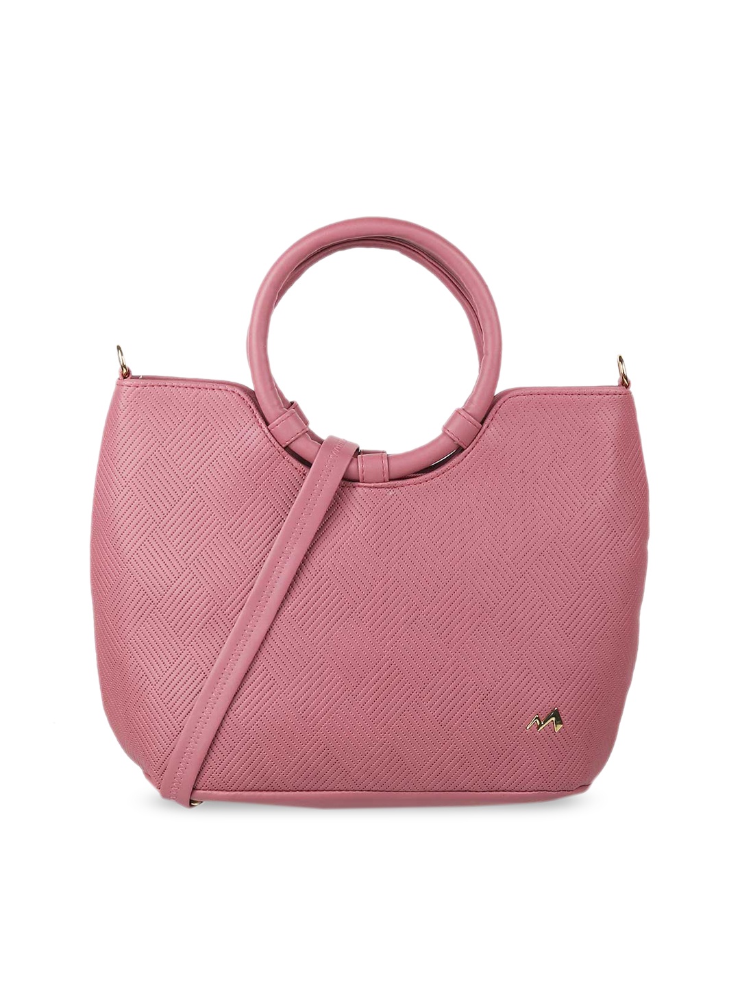 

Metro Peach-Coloured Textured PU Oversized Structured Hobo Bag with Quilted