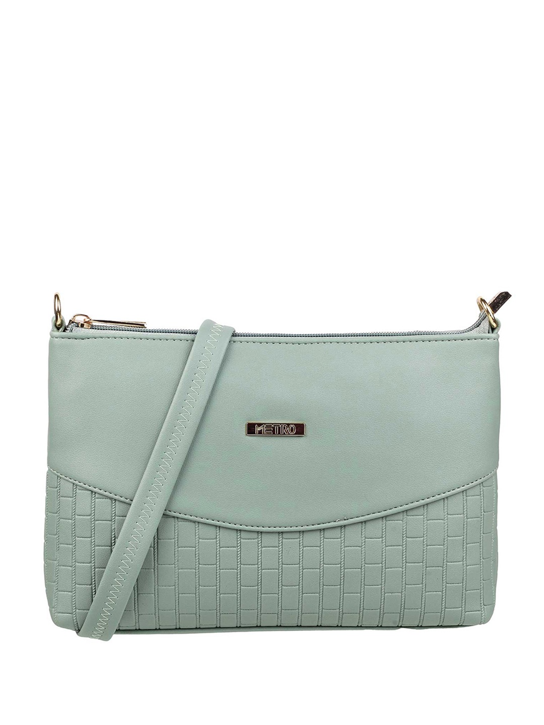 

Metro Green Textured PU Swagger Sling Bag