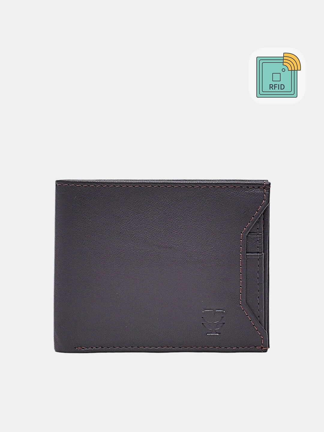 

TRENDERS Men Brown Textured Leather Two Fold Wallet