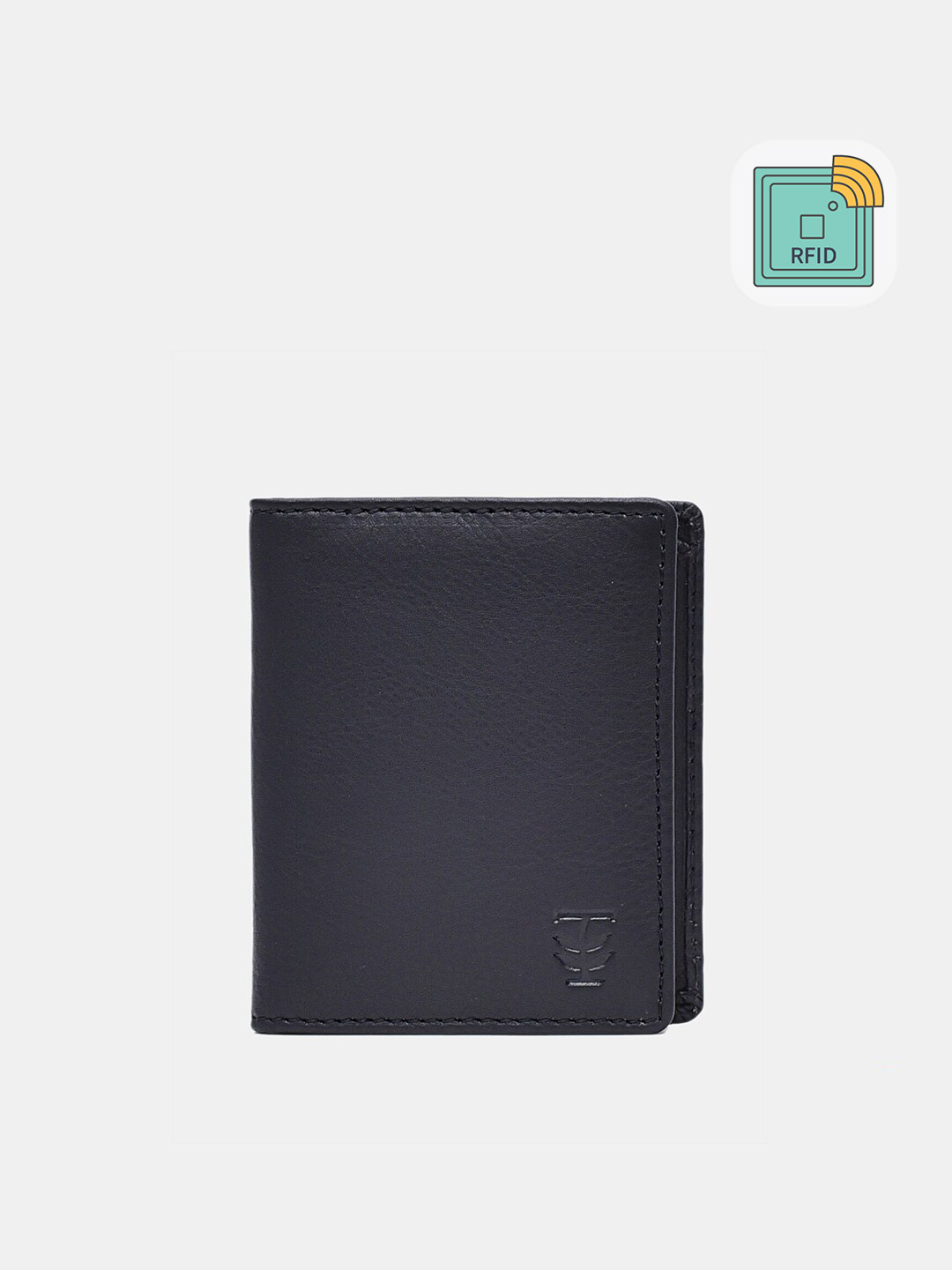 

TRENDERS Men Black Textured Synthetic Card Holder