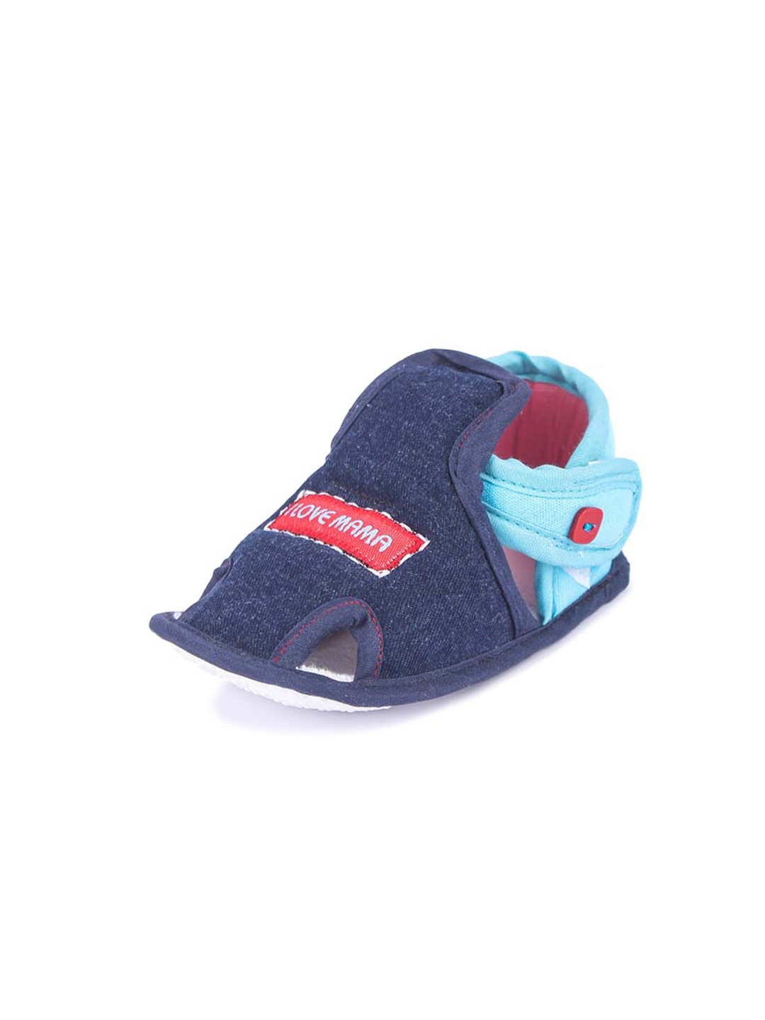 

Butterthief Kids Navy Blue & Red Printed Slip On Shoe-Style Sandals