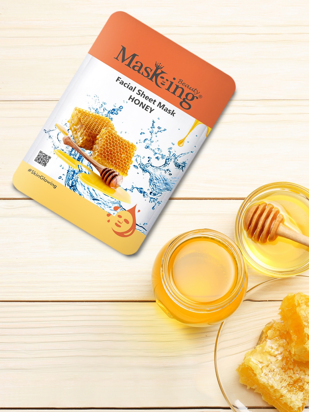 

MasKing Set of 4 Beauty Honey Facial Sheet Mask 80ml, Gold