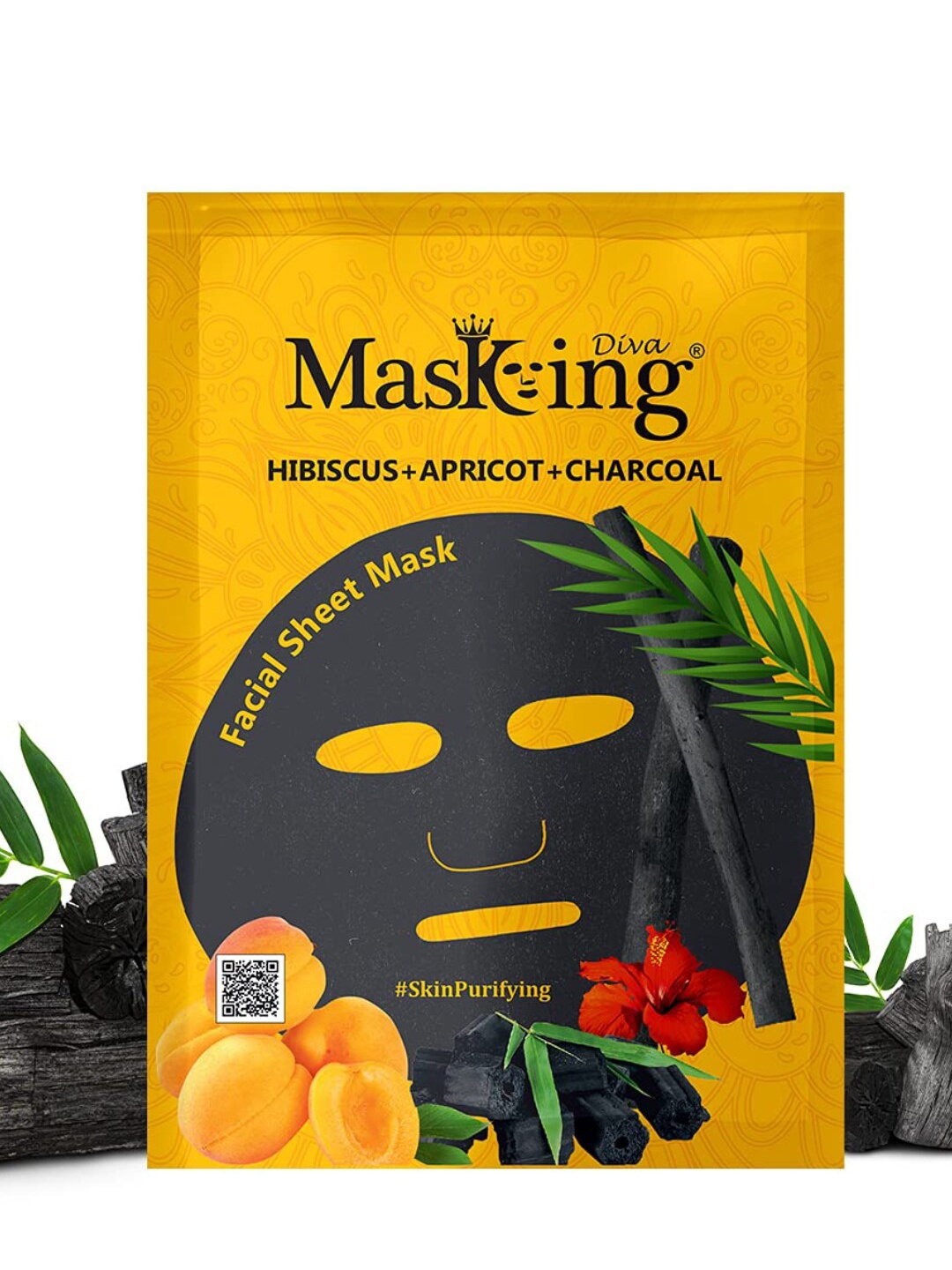 

MasKing Set of 5 Diva Hibiscus & Charcoal Facial Sheet Mask 125 ml, Multi