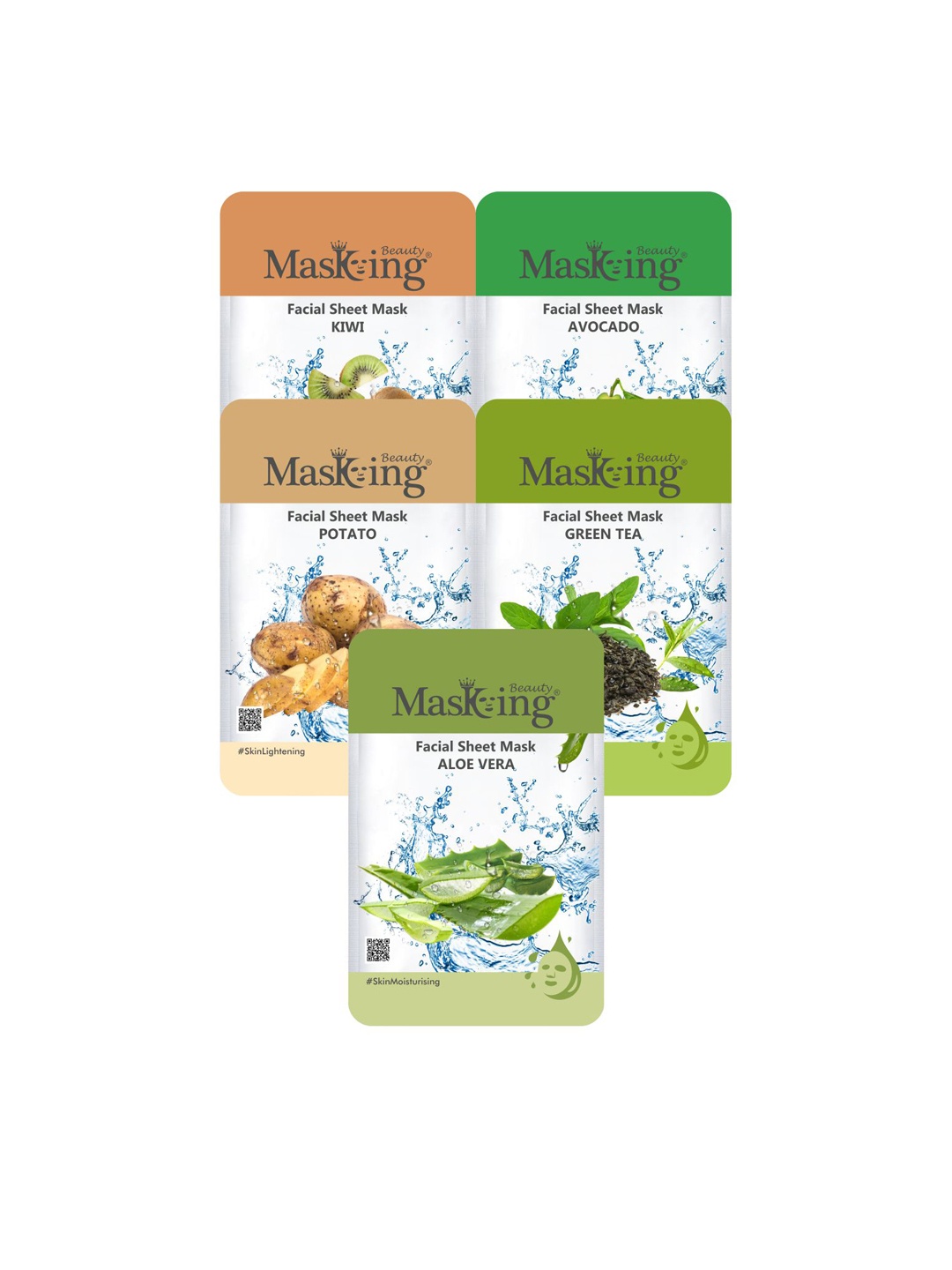 

MasKing Set of 5 Beauty Facial Sheet Mask 100ml, Multi