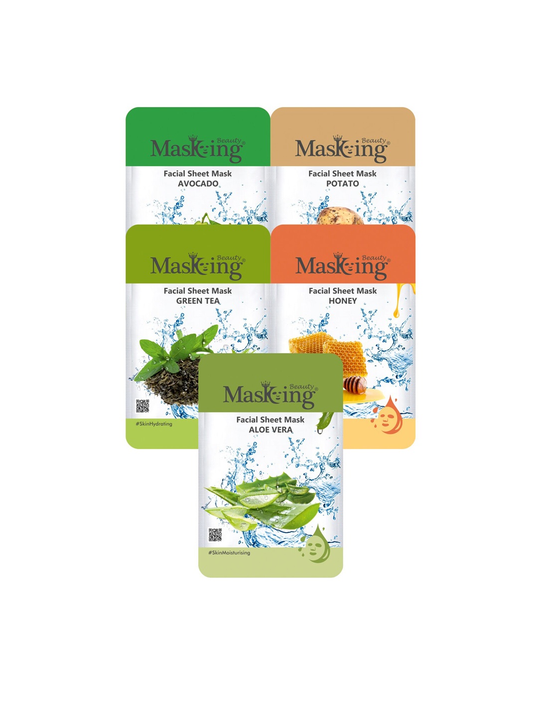 

MasKing Set of 5 Beauty Facial Sheet Mask 100ml, Multi