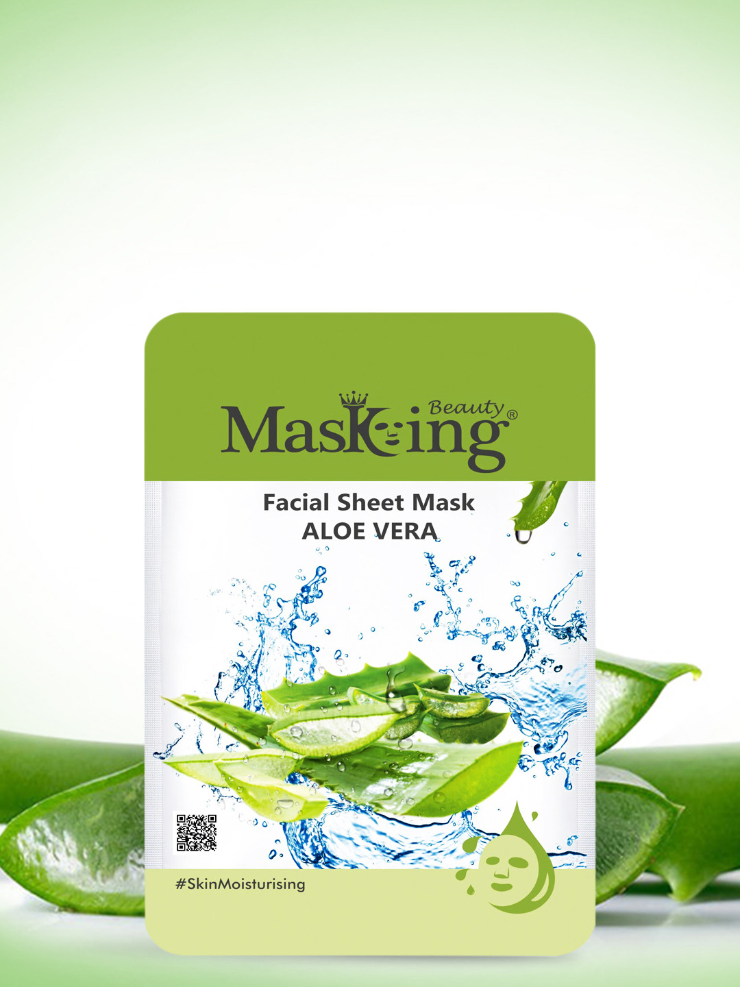 

MasKing Unisex Pack Of 4 Aloe Vera Facial Sheet Mask, Green
