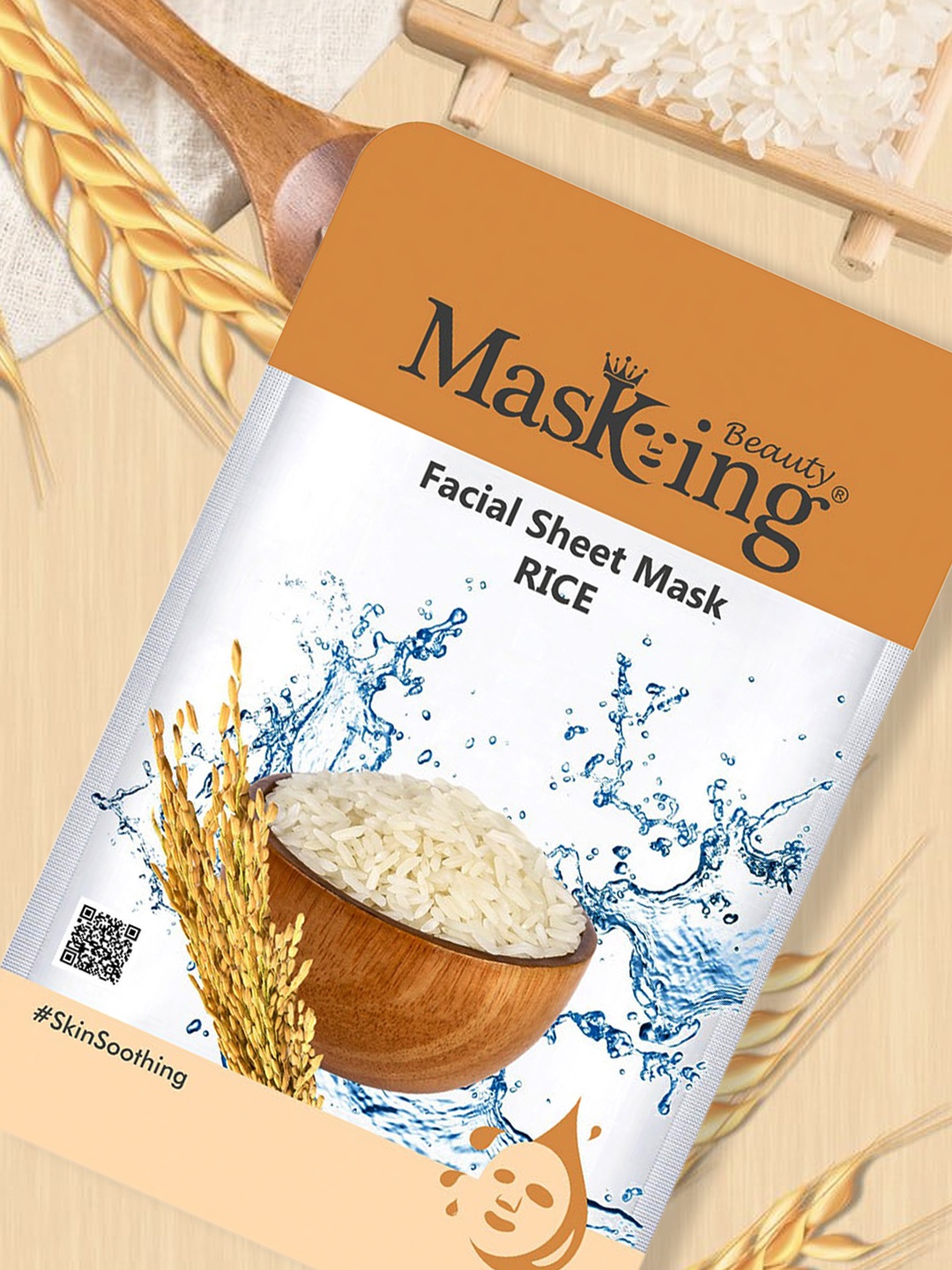 

MasKing Pack Of 3 Women Beauty Rice Facial Sheet Mask And Peel - 20 ml Each, White