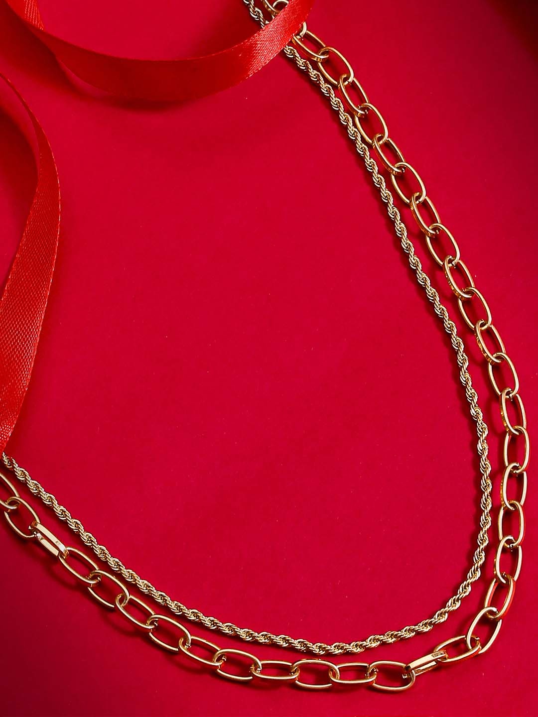 

Accessorize Women Gold-Toned & Pink Necklace