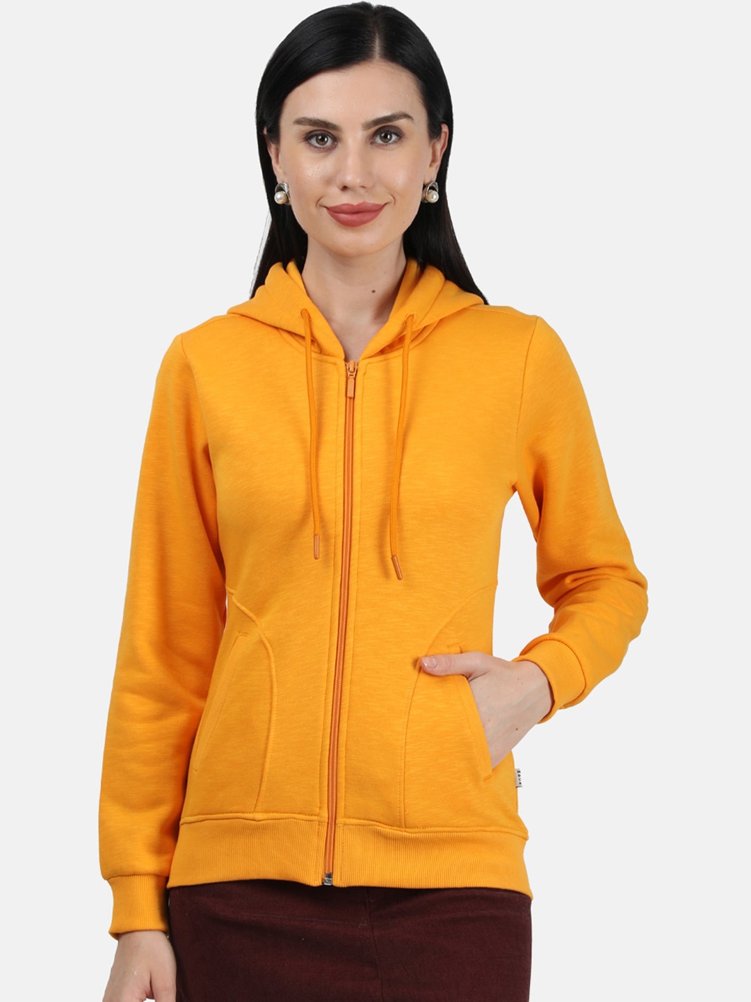 

Monte Carlo Women Mustard Hooded Sweatshirt