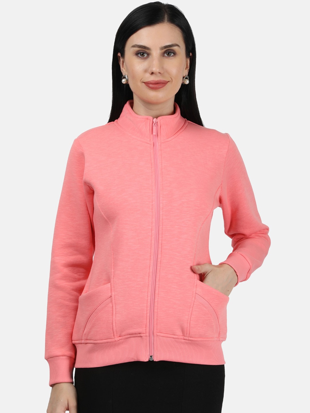 

Monte Carlo Women Peach-Coloured Sweatshirt