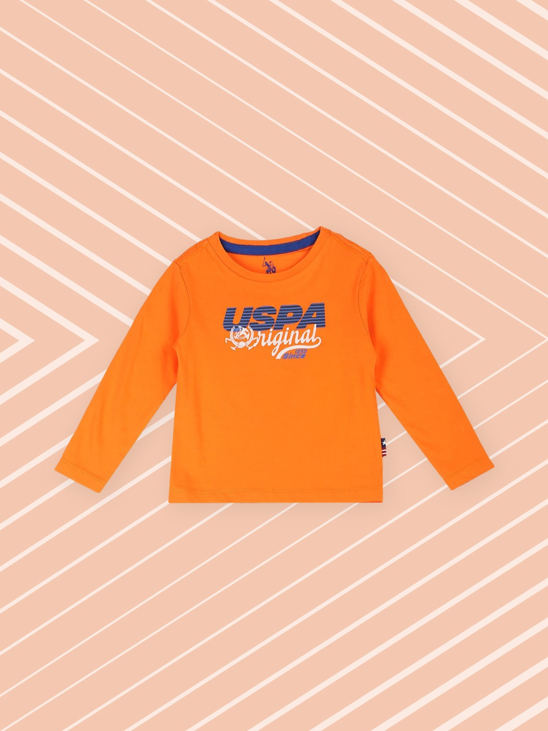 

U.S. Polo Assn. Kids Boys Orange Typography T-shirt