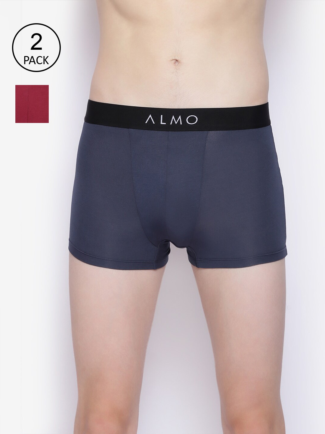 

Almo Wear Men Pack of 2 Solid Micro Modal Brief Dario-B-BLR-Navy,Wine, Navy blue