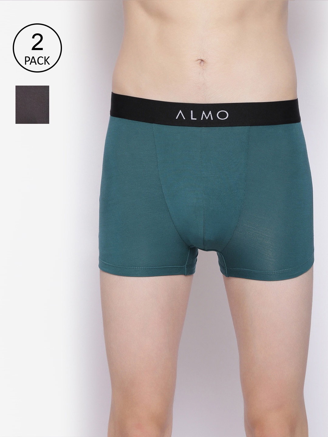 

Almo Wear Men Pack Of 2 Solid Trunks Dario-T-GSG, Grey
